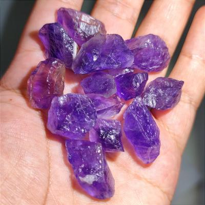 China China Wholesale Loose Natural Gemstone Amethyst Tumbled Stone Rough Stone Chips Crystal Gravel for sale