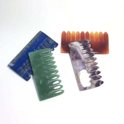 China China Natural Amethyst Dream Combs Crystal Combs Green Aventurine Combs for Decoration for sale