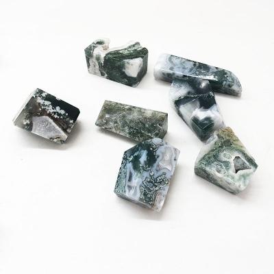 China Wholesale Natural Gemstone Healing Crystals From China Moss Agate Freeform Tumbled Stone Irregular Hand Made For Decoration for sale