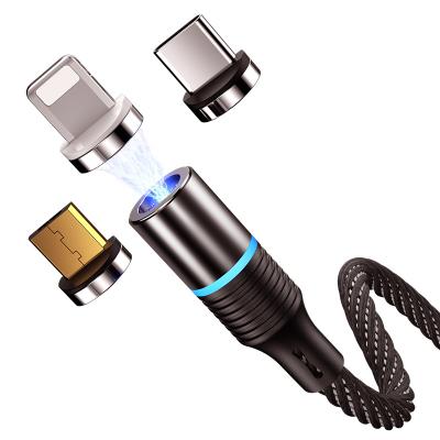 China High Quality Cafele Camera 3 in 1 Magnetic Micro/TYPE-C/8pin USB Charger Cable Magnet USB Charging Cable for sale