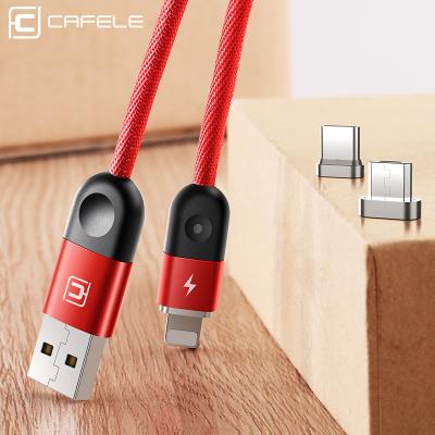 China New Arrival 1M Fast Charging Magnetic USB Cable CAFELE USB Fast Charging Magnet USB Fasten Data Cable For Smart Phone for sale