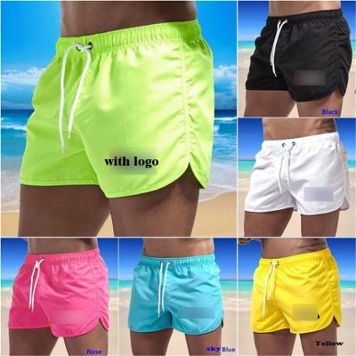 China Breathable swimwear high waist swimwear trunks swimwear sexy plus size men's bathing beach surf wear men summer shorts solid beachwear for sale