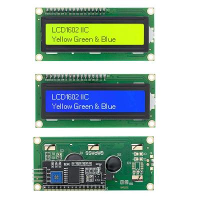 China LCD1602 LCD Module Blue 1602 / Yellow Green PCF8574T PCF8574 IIC I2C 16*2 Screen 16x2 Character LCD Display Module Blacklight 5V for sale