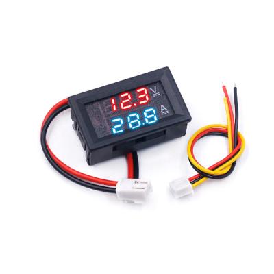 China DC 0-100V 10A Digital Display DC Voltage Meter Panel Ampere Volt Dual Measure 0.28