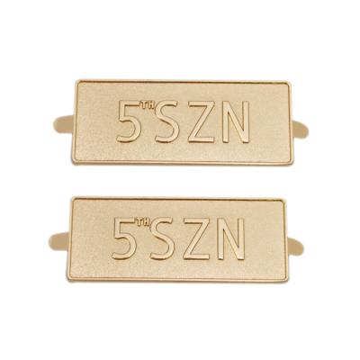 China Metal Name Logo Zinc Alloy Decorative Engraved Metal Tags Custom Metal Label Plates With Pin For Handbags for sale