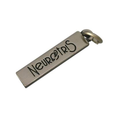 China CLASSIC Rectangle Tags Engraved Custom Logo Metal Charm Jewelry Tags For Bracelet for sale