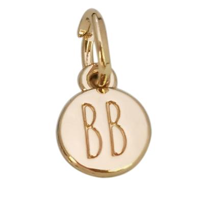 China CLASSIC Fashion Small Engraved Name Logo Tags Custom Metal Charm Jewelry Pendant Tags For Necklace for sale