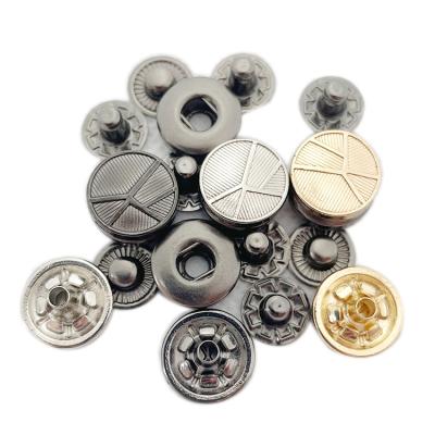 China Factory Price Brand Logo Nickel Free Engraved Custom Metal Button With Logo Snaps For Leather for sale