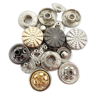 China Nickel Free Design 12mm Series Engraved Logo Metal Clothes Button Press Metal Button Custom Snaps For Clothing for sale