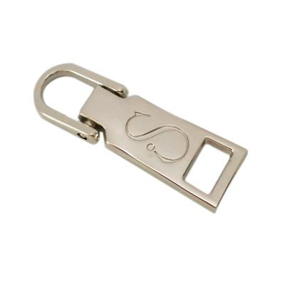 China Custom Logo Bag Zipper Head Brand Zipper Puller Zipper Puller Slider Metal Nickel Free Zinc Alloy Zipper Puller for sale