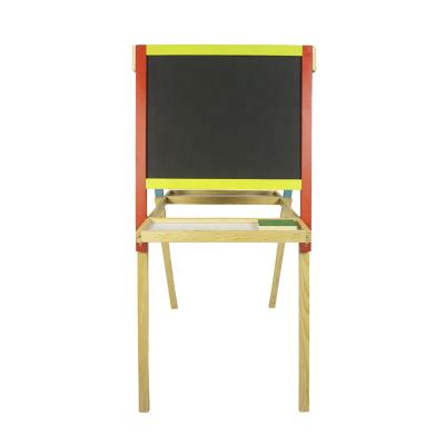 China Wooden Stability Wooden Art Easel Double Sided Magnetic A Easel Blackboard For Kids for sale