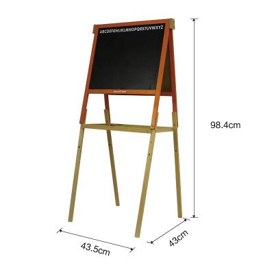 China Double Sides Painting Easel Blackboard Toy Painting Kids Drawing Children Wooden Magnetic Easel for sale