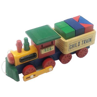 China MODEL TOY Wooden Building Block Truck Toy Pulling Assemble Car Toy for Children Wooden Educational Toy Car for sale