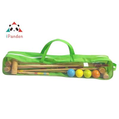 China High Quality Wooden Croquet Golf Wooden Set For Outdoor Game Croquet Mallets With Wooden Balls for sale