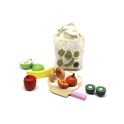 China Color Box Wooden New Kitchen Set For Baby , Wooden Wooden Vegetable Cup Pretend Toy For Kids for sale