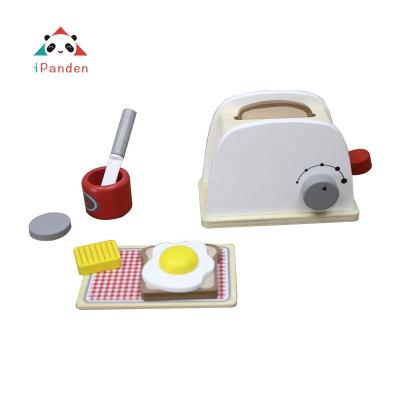 China Kitchen Set Toy Preschool Toy New Design Mini Bread Maker Play House Wooden Pretend Wooden Toy For Girls And Boys Gifts for sale