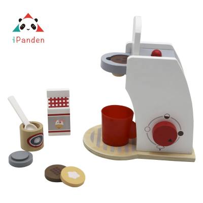 China Pretend Play Toy Set High Quality 3D Model Wooden Children Pretend Play Coffee Maker Wooden Toy Coffee Pot For Kids for sale