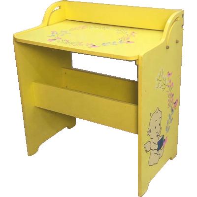 China Environmental Material New Design Wooden Storage Children's Study Table Wooden Desk Furniture Set For Kids for sale