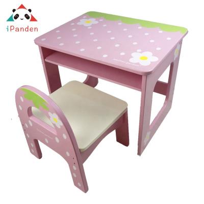 China New Environmental Material Design Wooden Kids Table And Chair Furniture Wooden Set For Kids for sale