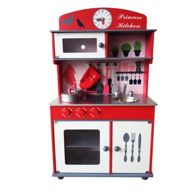 China Customizable Recyclable Novelty Children's Kitchen Set Wooden Toys For Kid Kitchen Wooden Playsets for sale