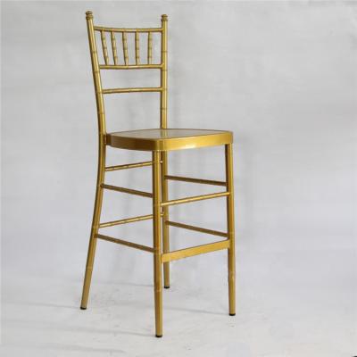 China Popular modern gold metal chiavari bar chair for wedding party for sale