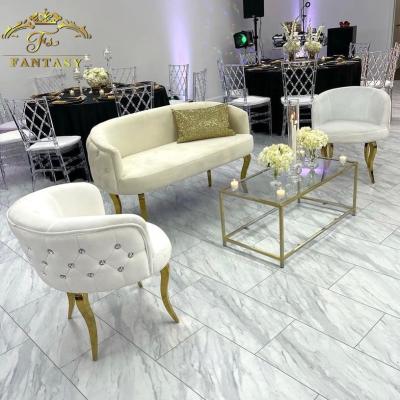 China Gold Modern Luxury Furniture Single Sofa Chair With Crystal Sofa Buttons for sale