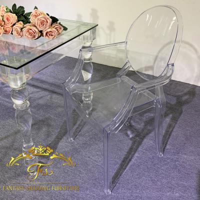 China Best Selling Modern Product Modern Clear Resin Crystal Restaurant Chairs for sale