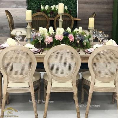 China Solid Wood French Style Round Chair Log Solid Wood Dining Chair for sale