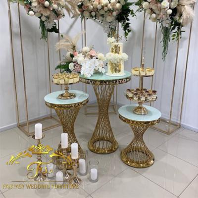 China Commercial Event Design Frame Stainless Steel Top MDF Furniture Gold Tall Flower Stand for sale