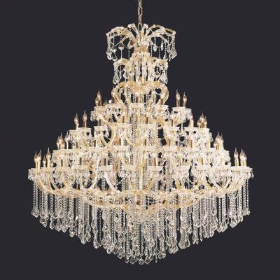 China Custom Made Modern Design Luxury Chrome Villa Lobby Countryside Large Maria Theresa Crystal Chandelier for sale