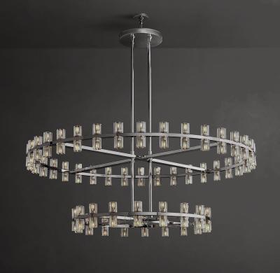 China Modern Lighting from Ring Shape Lighting Restoration Chandeliers Crystal Liner Ceiling Lamp Indoor for sale