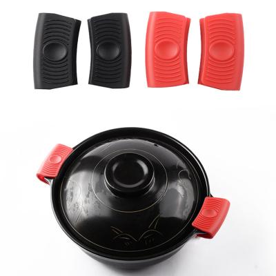 China MJ Non-slip Silicone Heat Insulation Pot Handle Viable Durable Cover Earmuffs Cooking Hot Pot Holder for sale