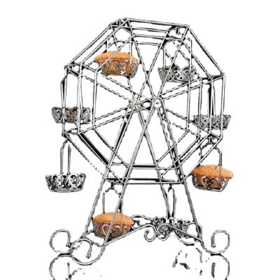 China Disposable Iron Ferris Wheel Cupcake Set MJ Birthday Party Metal Wire Stand for Decor for sale