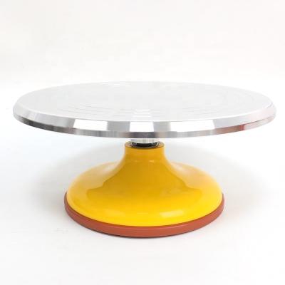 China MJ Tools Metal Disposable Baking Cake Stand Customized Rotating Rotary Round Cakes Table for sale