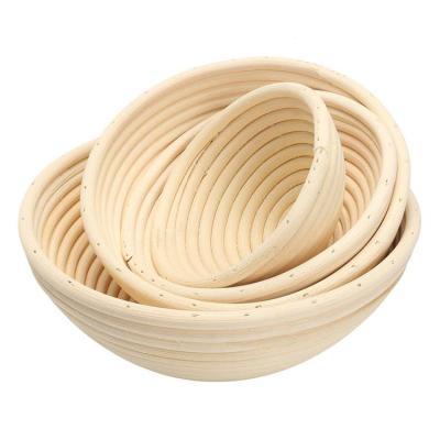 China MJ Round Or Oval Professional Sustainable Rattan Proofing Basket Bread Pastry Basket With Customized Accessories for sale