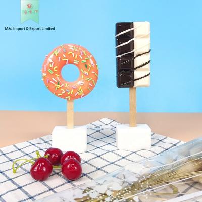 China Sustainable MJ OEM Hand Make DIY Home Decor Resin Ice Pop Models Popsicle Models Reusable Easy Release Ice Pop Maker For Display for sale