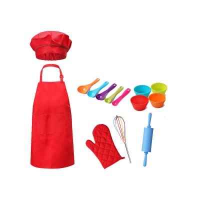 China MJ Junior Baking Kitchen Hot New Products 2021 Viable 17 Piece Introduction To Real Baking Set With Recipes For Kids for sale