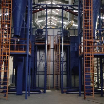 China SHINEWORLD Air Separation Factory Designing for Aluminum Profiles Vertical Powder Coating Line with Two Booths for sale