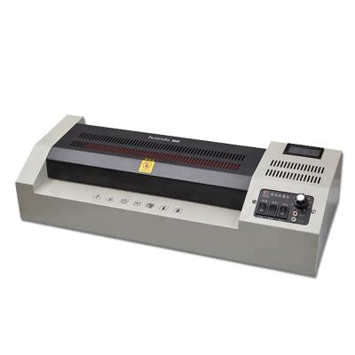 China Huand HD-320D A3 A4 Laminating Machine A3 Desktop Laminating Machine Fast Speed ​​4 Rollers Laminating Thickness 1mm for sale