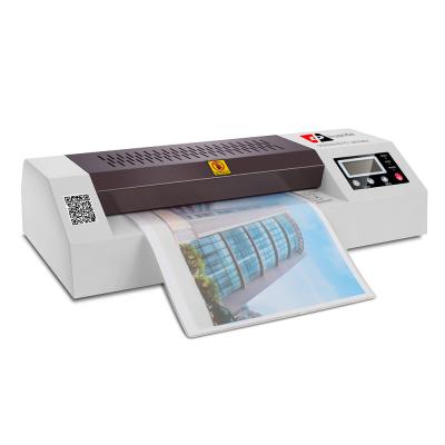 China Huanda HD-260E Huanda A4 A5 Size Card Plastic Laminator Film Roll Hot Laminating A4 Laminating Machine for sale