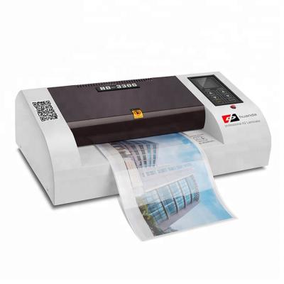 China HD-3306 Body 6 Rolls 13 Inch A3 Desktop Pocket High Quality Laminator Industrial Metal A3 Laminating Machine for sale