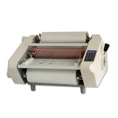 China Huanda HD-FM350 Cheap Semi-automatic Roll Laminator A3 Laminating Machine Speed ​​Adjustable A3 Foil Laminating Machine for sale