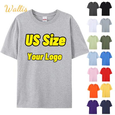 China Anti-Wrinkle 100% US Size Combed Cotton Men Women 3XL O-Neck Basic Casual T-shirt Custom Printing Embroidery Unisex T-Shirt XXS for sale