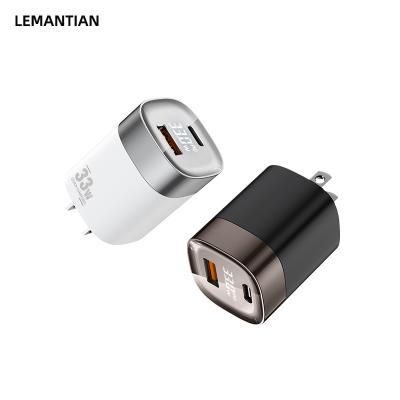 China Camera Factory Price USB Charger 33W Quick Palladium Type C Port With US/UK/EU Plug Fast Phone Charging Head for sale