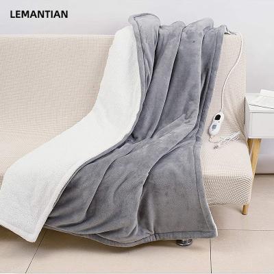 China Heizdecke Portable Custom Electric Heated Soft Washable Fleece Blanket Heizdecke Heated Blanket For Bed for sale