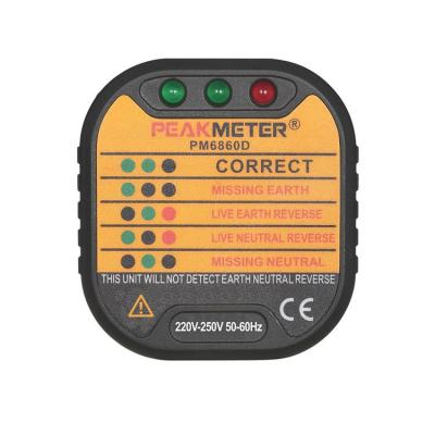 China Portable Yes Socket Testing Instrument PM6860D/DR European /British Standard Socket Tester for sale