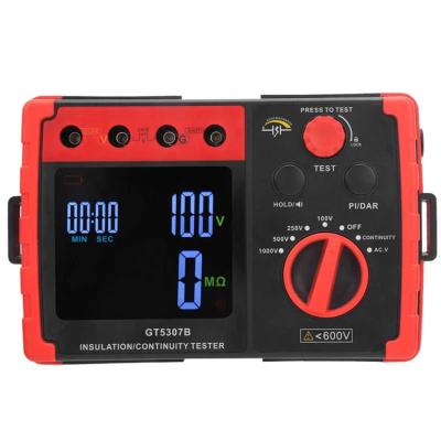 China GT5307B Ac/DC Measurement Short Circuit Protection Digital Megger Insulation Resistance Tester GT5307B for sale