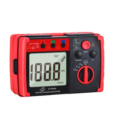 China High Quality Digital RCD Testers BENETECH GT5206A Circuit Breaker (ELCB) Leakage Protection Switch Tester GT5206A for sale