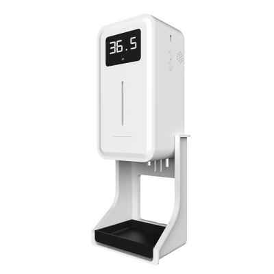 China Hand Sanitizer Body Temperature Detection With Soap Dispenser , Digital Wall Mount Automotive Detect Temperature Thermometer Rehabor A for sale