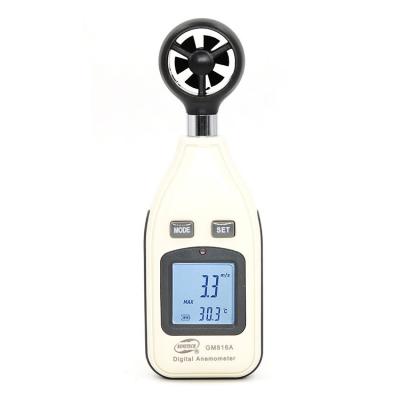 China Air Velocity& Hot Sale GM816A 0~30m/S Temperature Measurement Mini LCD Hand Held Airflow Wind Speed ​​Digital Vane Anemometer for sale